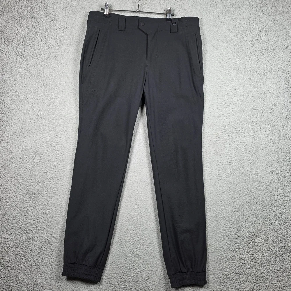 Adidas Golf Pants Mens 33x30 Black Slim Fit Go To Winds Jogger Textured Slim Fit